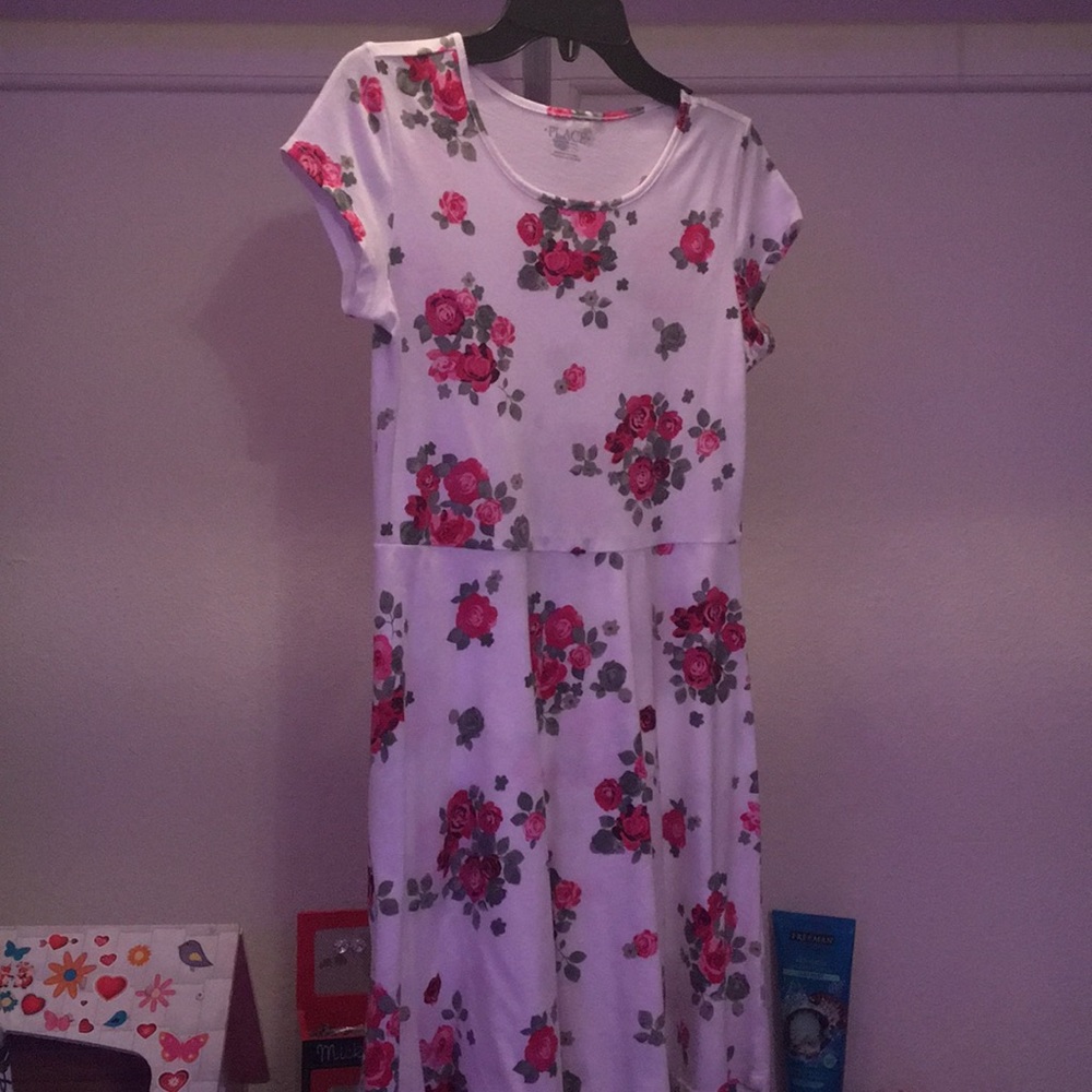 white floral dress